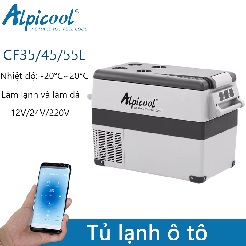 Alpicool Tủ Lạnh Ô Tô CF35/45/55L 12V/24V 220v Máy Nén Tủ Lạnh Nhỏ ...