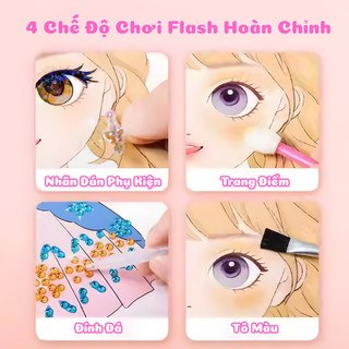 Hộp Sticker Trang Điểm 3IN1 Bóc Dán, Tô Màu, Đính Đá Đa Dạng Màu Sắc Đẹp Mắt Đồ Chơi Thủ Công DIY Sáng Tạo Cho Bé