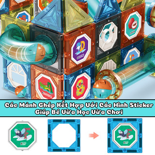 Đồ Chơi Lắp Ghép Khối Nam Châm Magnetic Block 42-132 Chi Tiết–Bộ Xây Dựng Thông Minh Phát Triển Tư Duy, Sáng Tạo Cho Bé