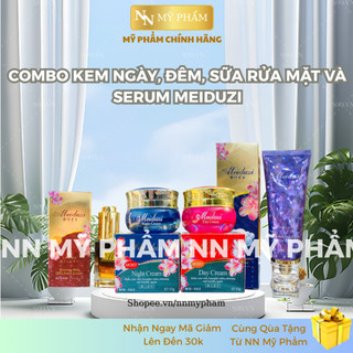 Combo Kem Ngày, Đêm, Serum và Sữa Rửa Mặt Meiduzi - Hàng Chính Hãng