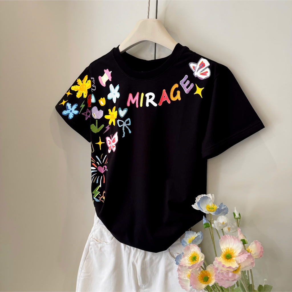 Áo Thun Mirage In Chữ Sắc Màu Local Brand Chất 100% Cotton Mềm Mịn Thoáng Mát.