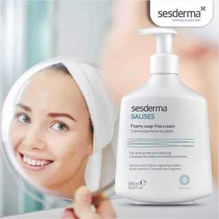 Bộ Đôi Sữa Rửa Mặt Không Xà Phòng Sesderma Hidraven / Salises Foamy Soap Free Cream (250ml - 300ml)