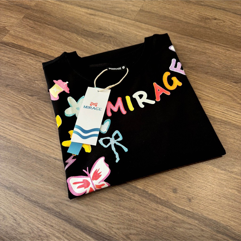 Áo Thun Mirage In Chữ Sắc Màu Local Brand Chất 100% Cotton Mềm Mịn Thoáng Mát.