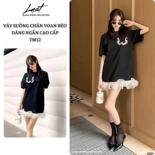 Váy suông chân voan bèo dáng ngắn cao cấp LUST chất liệu dày dặn thiết kế đẹp - TM12