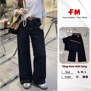 Quần Jeans Ống Suông Nữ FMSTYLE 2 Túi Trước 1 Túi Nhỏ Form Rộng Thời Trang 26030201