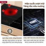 Bếp từ đôi inverter 4400W mặt kính chống xước, Nhập Khẩu FUJIHOME IC2622 nấu nhanh cảm ứng trượt — ảnh 5