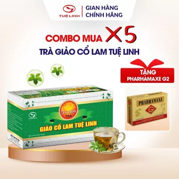 [MUA 5 TẶNG 1] COMBO 5 Hộp Trà Giảo Cổ Lam Tuệ Linh TẶNG 1 Hộp Bổ Não Pharhamaxe G2