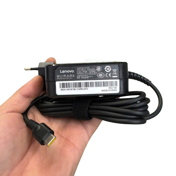 Sạc Laptop Lenovo Vuông 20V 3.25A 65W Chân Type C Tặng Kèm Dây Nguồn Cao Cấp - Bảo Hành 12 Tháng