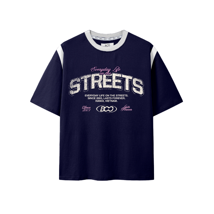 Áo Thun BOO Unisex Overfit Can Phối Họa Tiết Trẻ Trung Unisex Chất Liệu Cao Cấp, Thoáng Mát