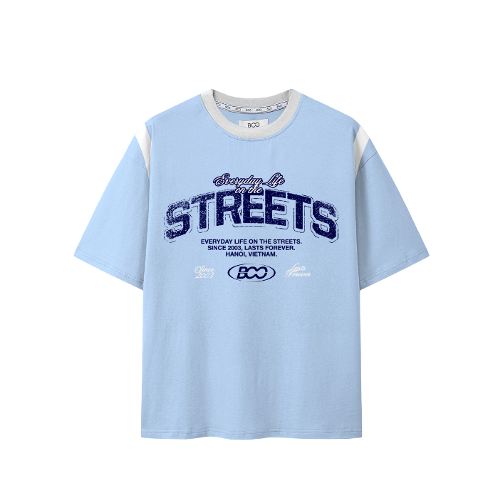 Áo Thun BOO Unisex Overfit Can Phối Họa Tiết Trẻ Trung Unisex Chất Liệu Cao Cấp, Thoáng Mát