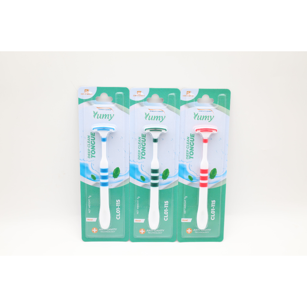 Combo 4 Cạo lưỡi YUMY nhựa kép, dụng cụ vệ sinh lưỡi ngăn mùi, giảm hôi miệng an toàn (CL01_115)