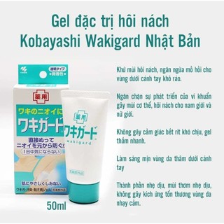 Gel khử mùi hôi nách Kobayashi WakiGuard Nhật Bản lăn khử mùi Kobayashi 50g - Kosmi Beauty