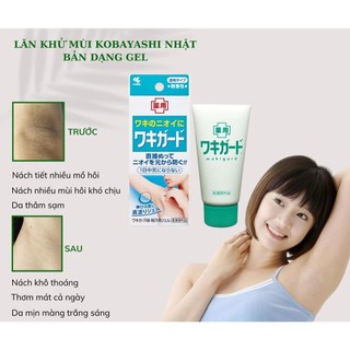 Gel khử mùi hôi nách Kobayashi WakiGuard Nhật Bản lăn khử mùi Kobayashi 50g - Kosmi Beauty
