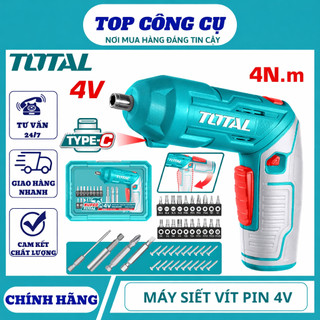 TOTAL Máy siết vít dạng gập dùng pin 4V TSDLI0442 / TSDLI0458/ TSDLI04425 dùng để vặn mở ốc vít