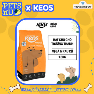 [PP CHÍNH HÃNG] [TIẾT KIỆM] COMBO 2 Hạt Keos cho chó trưởng thành, vị Gà Rau củ (1,5kg) –  Mua hạt tặng hạt KM SỐC