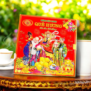 Bánh Đậu Xanh Quê Hương Hộp 380g/ 25 Viên – Đặc Sản Hải Dương, Ngọt Bùi, Tan Mịn, Hộp Cao Cấp 380g