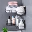 Kệ lưới sắt 35cm dán tường nhà tắm - nhà bếp tiện dụng (tặng kèm 1 miếng dán đôi)
