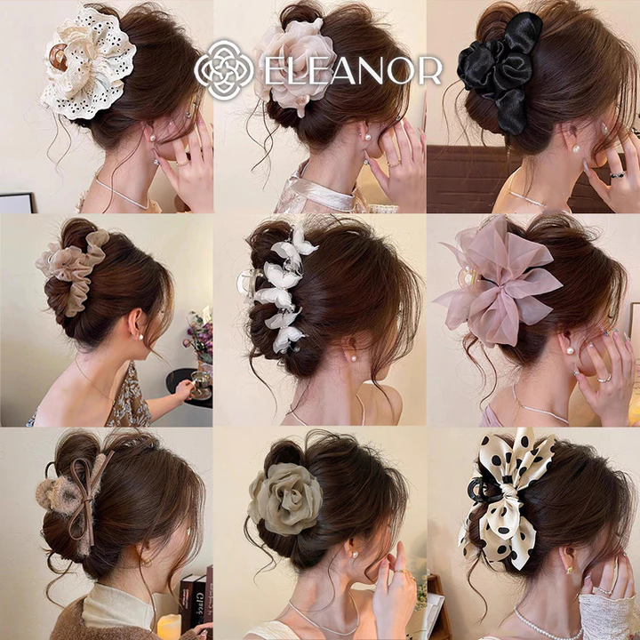 Kẹp tóc nữ Eleanor Accessories kẹp càng cua loại lớn phụ kiện tóc kẹp tóc nơ tiểu thư 11742