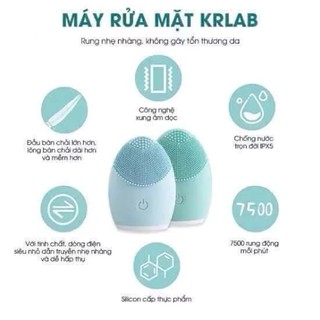 Máy Rửa Mặt Kr.Lab máy rửa mặt Silicon làm sạch sâu nâng cơ da mặt - Kosmi Beauty