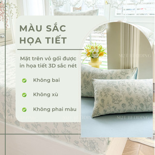 Vỏ gối nằm Cotton Đũi Windy M2T BEDDING mềm mại, mịn màng, mát rượi, kích thước 50x70cm