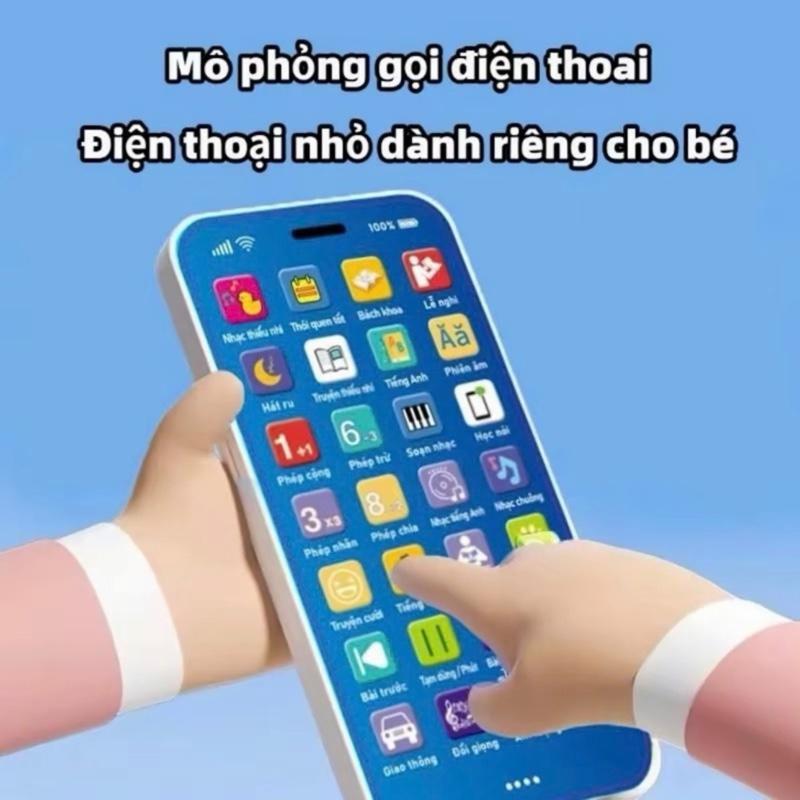 Điện Thoại Đồ Chơi Giáo Dục Cho Bé. Phiên Bản Tiếng Việt Với Nhiều Bài Hát và câu chuyện tương tác giữa cha mẹ và con cá