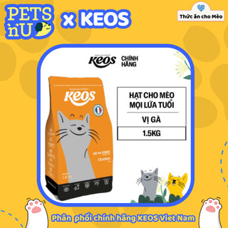 [PP CHÍNH HÃNG] [TIẾT KIỆM] COMBO 2 TÚI Hạt Keos cho mèo mọi lứa tuổi vị gà (1.5kg) – KM SỐC! LÊN ĐƠN LÀ CÓ QUÀ