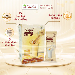 Combo 03 hộp Ngũ cốc Enzyme Đông trùng ha thảo Vinh Gia - bữa ăn Dinh Dưỡng Pha Nóng/Lạnh Tiện Lợi