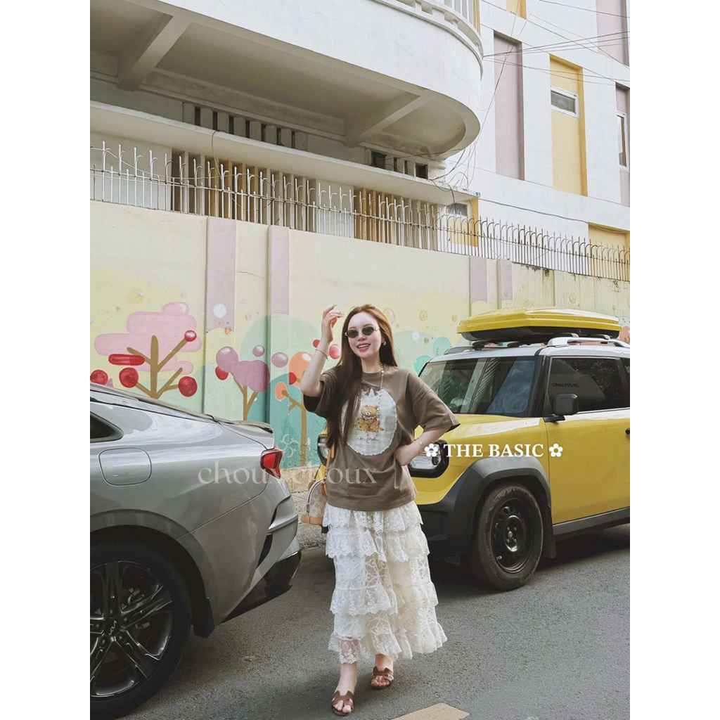 [𝐒𝐮𝐙𝐲] Áo Thun Nâu Gấu Teddy QCCC (>52kg  1m58 Trở Lên)