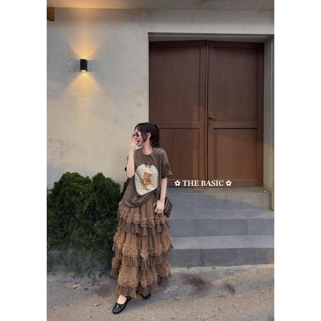 [𝐒𝐮𝐙𝐲] Áo Thun Nâu Gấu Teddy QCCC (>52kg  1m58 Trở Lên)