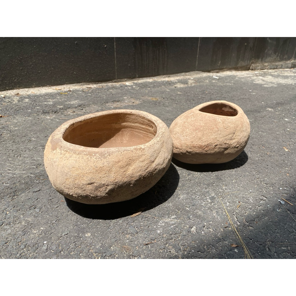 Chậu Trứng Méo-Chậu Đất Nung-VUONCOCHAU tặng kèm lót chậu
