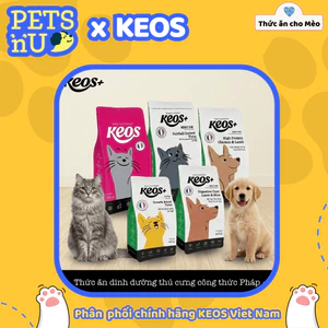 Hạt Keos+ Cho Chó Mèo 350g/400g – Nhiều Vị: Mèo Con / Tiết Niệu / Búi Lông / Tiêu Hoá / Năng Lượng