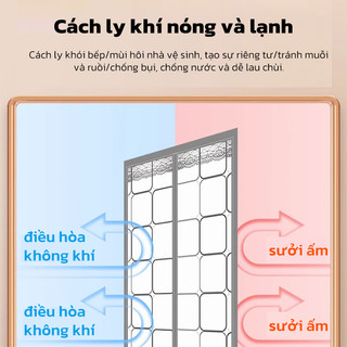 YOWXII Rèm cửa Nam châm ngăn Phòng lạnh Ngăn Gió Điều Hòa Tự dính Không Khoan Đục, Rèm cửa Phòng ngủ,Nhà Vệ Sinh Nhựa PV