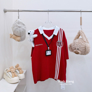 Áo Phông Gấu 13De Marzo Polo Huy Hiệu Sọc Kèm Bảng Tên QC