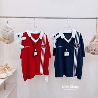 Áo Phông Gấu 13De Marzo Polo Huy Hiệu Sọc Kèm Bảng Tên QC