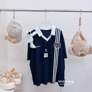 Áo Phông Gấu 13De Marzo Polo Huy Hiệu Sọc Kèm Bảng Tên QC