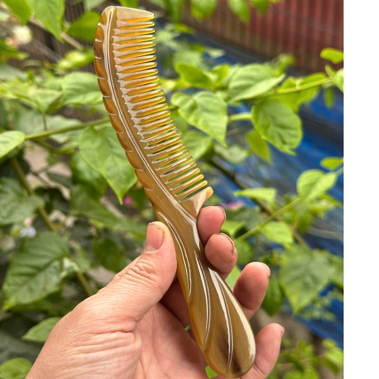 Lược  Sừng trâu xuất Hàn Trung cao cấp Dưỡng suôn mượt Giảm rụng Bảo vệ Tóc