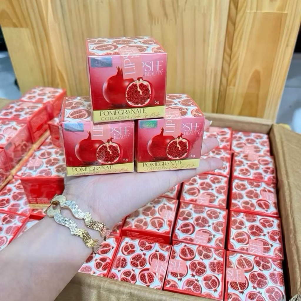 [Chính Hãng] Dưỡng Hồng Môi Collagen Lựu Đỏ LIPSHE Beauty 5g