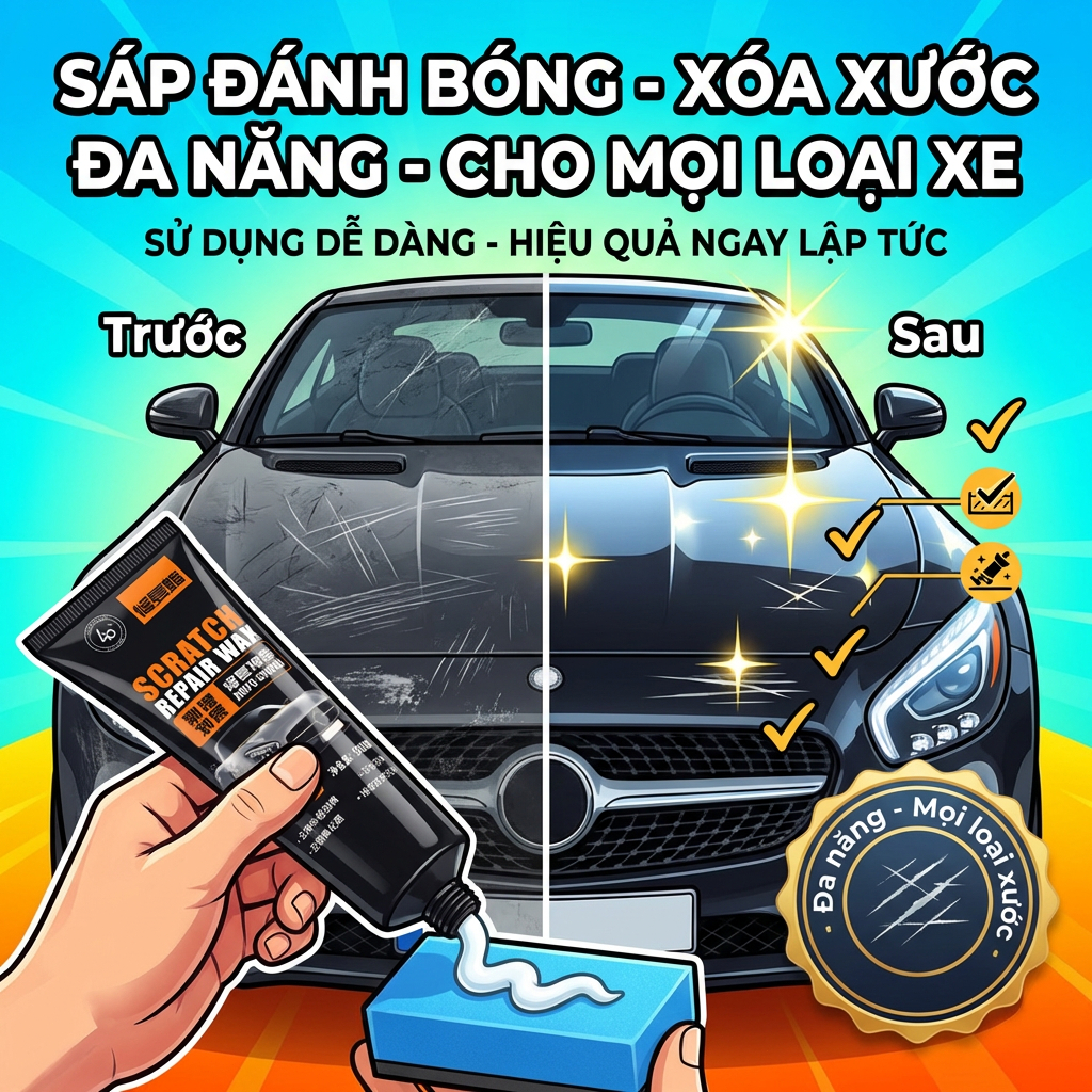 🚕 Phục hồi sâu xoá vết xước xe ô tô kem xóa vết xước ô tô xi xoá vết xước xe ô tô dung dịch tẩy rửa xe ô tô