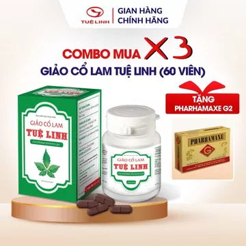 [MUA 3 TẶNG 1] 3 Hộp Giảo Cổ Lam Tuệ Linh TẶNG 1 Hộp Bổ Não Pharhamaxe G2 | Hộp 60 viên
