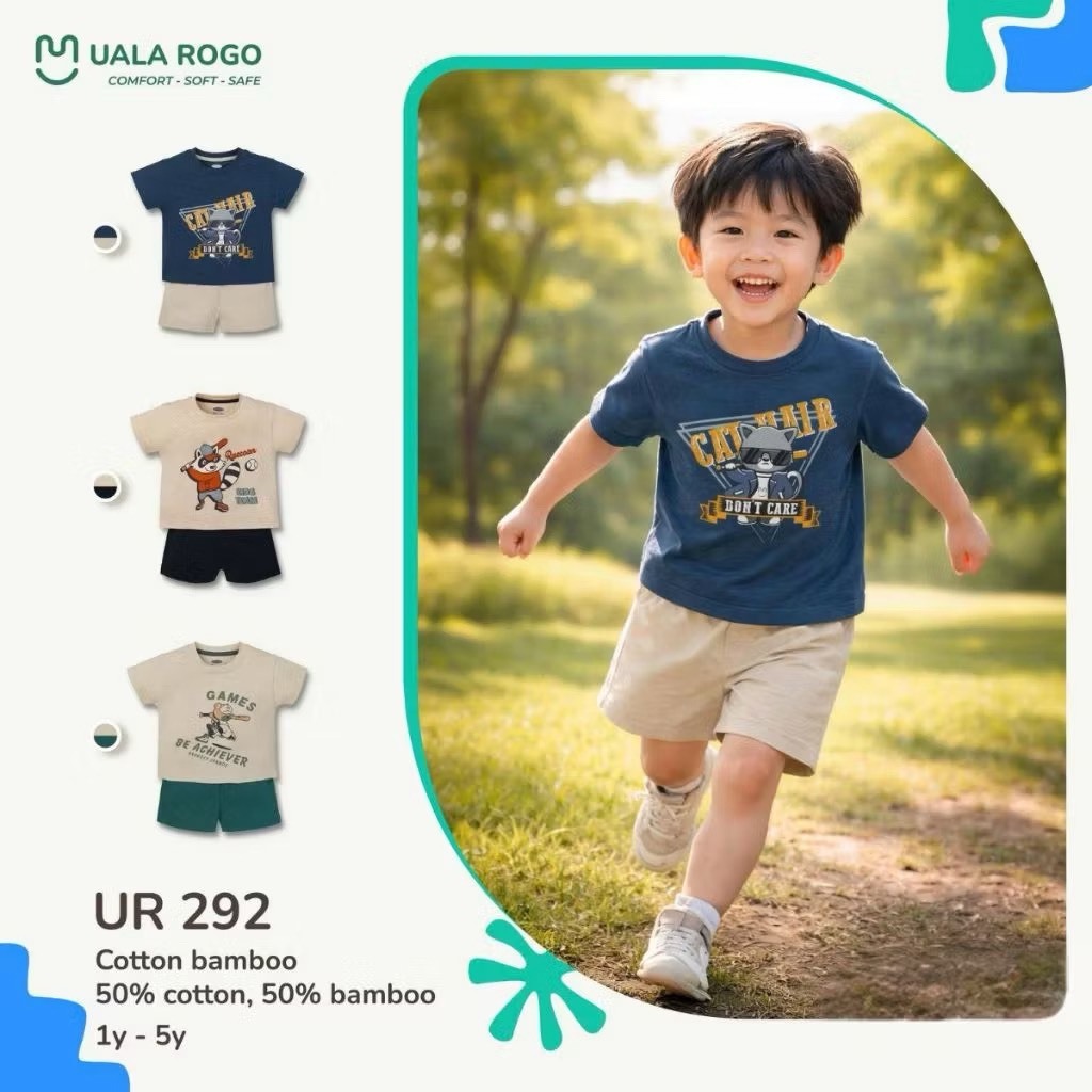 (9-24kg, 1-5Y) Bộ Cộc Tay Cho Bé Uala UR3871 UR297 UR296 UR2228 UR503 UR2371 UR304 UR305
