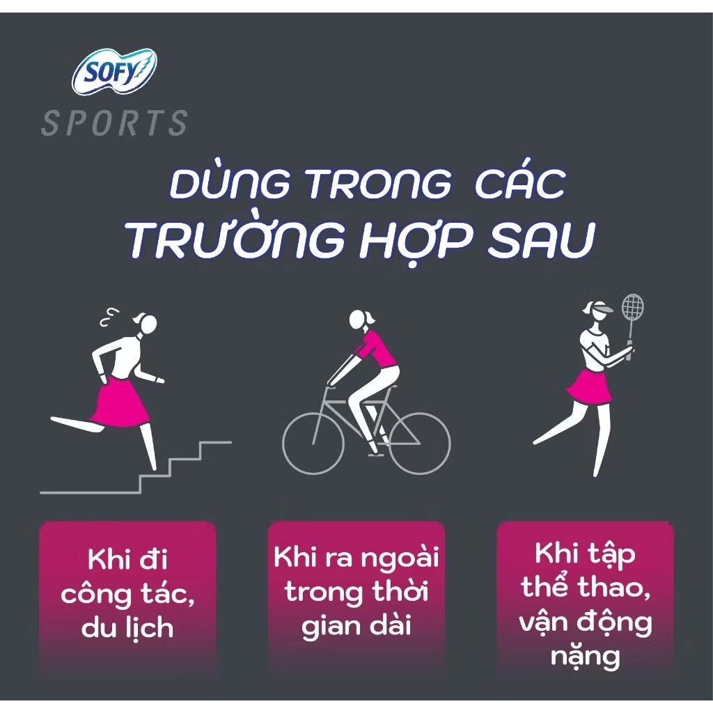combo 2 gói sofy Sports Nhật Bản 26cm 8 miếng/gói