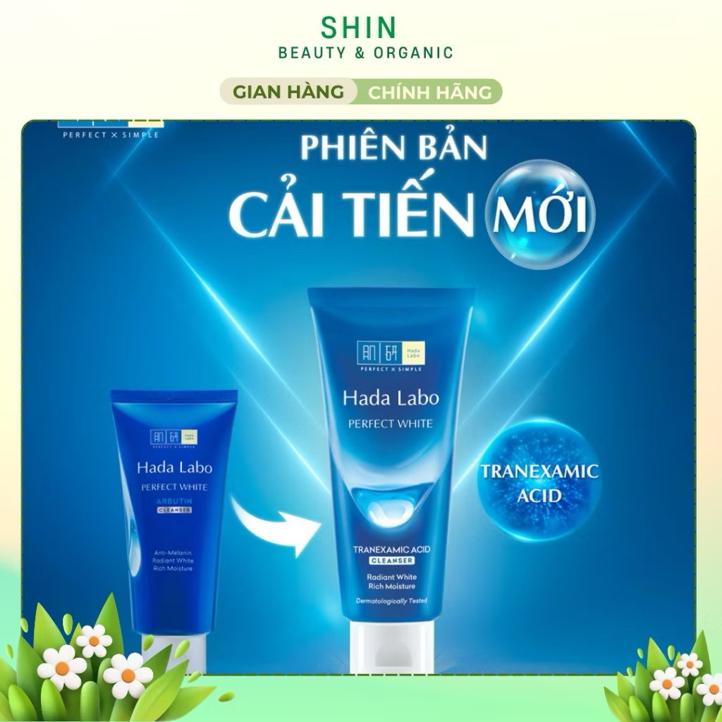 Kem Rửa Mặt Dưỡng Ẩm, Sáng Da, Mờ Thâm Hada Labo (80g/túyp)