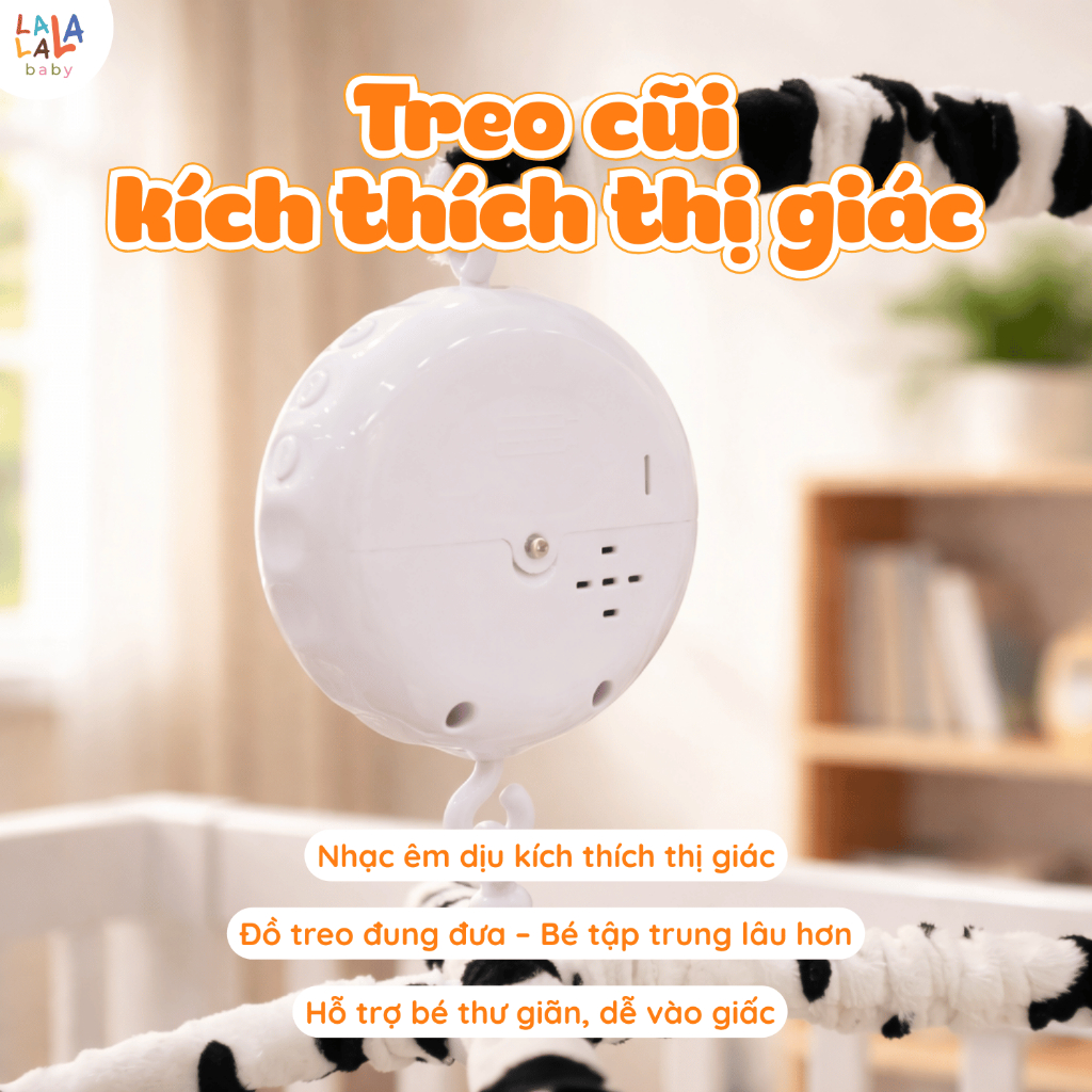Đồ chơi treo cũi phát nhạc Lalala baby đồ chơi treo nôi cho trẻ 36 bài hát Baby Crib Mobile