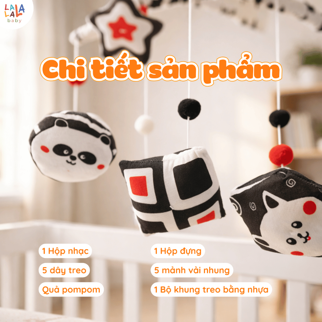 Đồ chơi treo cũi phát nhạc Lalala baby đồ chơi treo nôi cho trẻ 36 bài hát Baby Crib Mobile