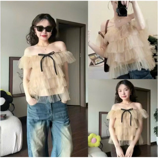 ÁO Nữ TRỄ VAI REN LƯỚI NHIỀU  TẦNG DÁNG TIỂU THƯ CÔNG CHúA CHẤT REN  MỀM KHÔNG  NGứA