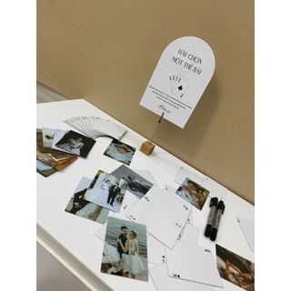 Bộ Bài Ký Tên Đám Cưới 54 Lá In Ảnh Theo Yêu Cầu – Thay Thế Sổ Ký Tên, Phụ Kiện Wedding Độc Đáo| Thao wedding