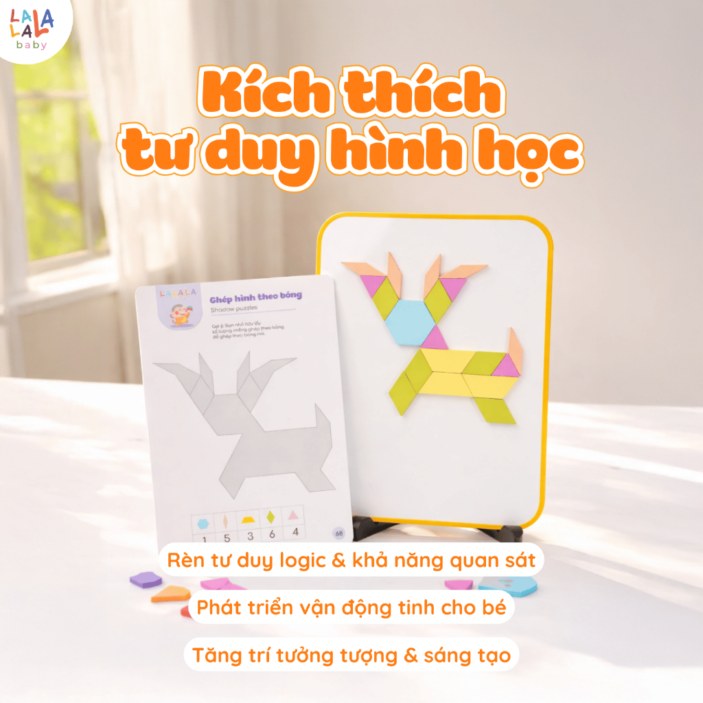 Đồ chơi xếp hình nam châm Lala Wooderland Cao Cấp phát triển tư duy sáng tạo logic cho bé thương hiệu Lalala baby