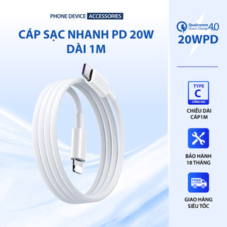 SALE NÓNG HỔI Cáp Sạc Nhanh PD 20W – Dây Sạc Ổn Định Cho Điện Thoại, Bảo Hành 6 Tháng phukienmk10