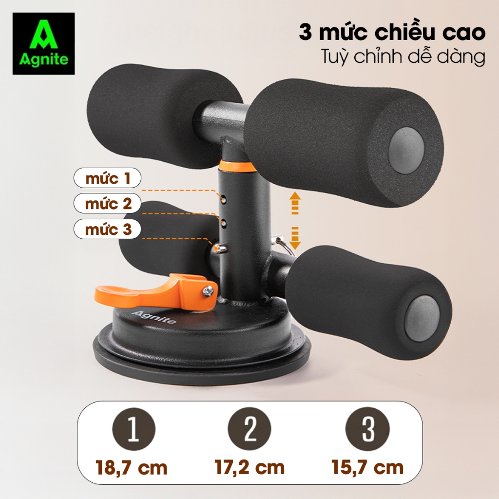 [Tặng Dây Kháng Lực] Dụng Cụ Tập Bụng Agnite Đa Năng Đế Hút Chân Không Chắc Chắn,Giảm Eo Hiệu Quả Tại Nhà