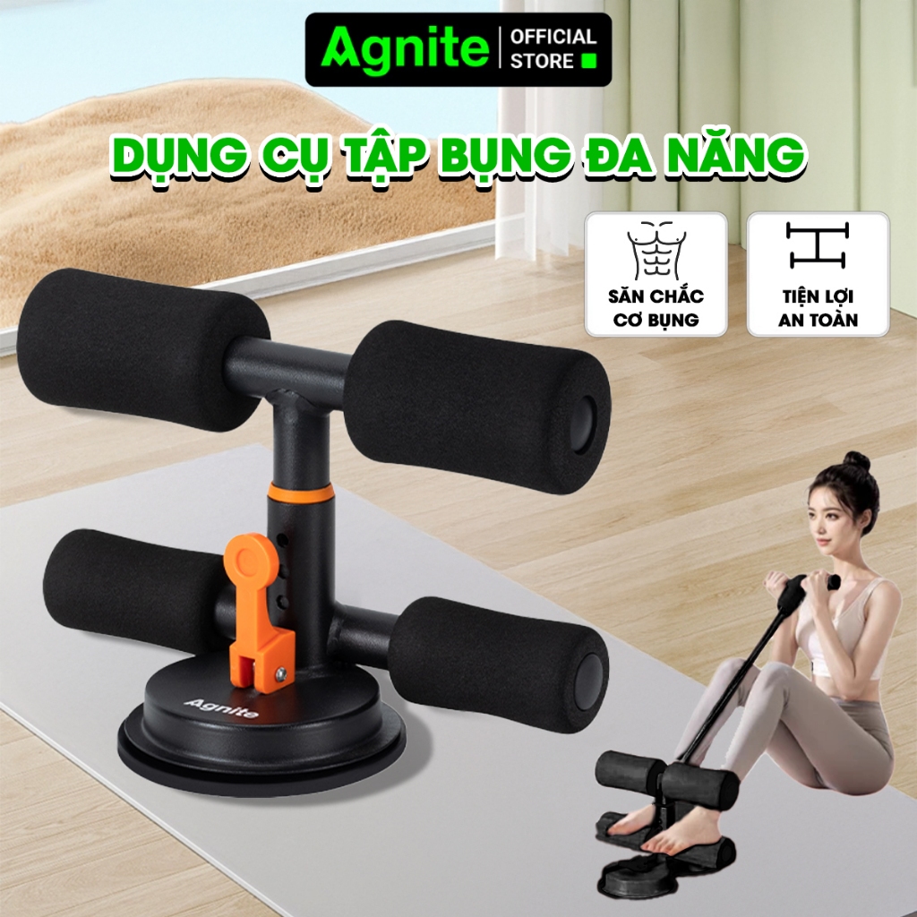 [Tặng Dây Kháng Lực] Dụng Cụ Tập Bụng Agnite Đa Năng Đế Hút Chân Không Chắc Chắn,Giảm Eo Hiệu Quả Tại Nhà